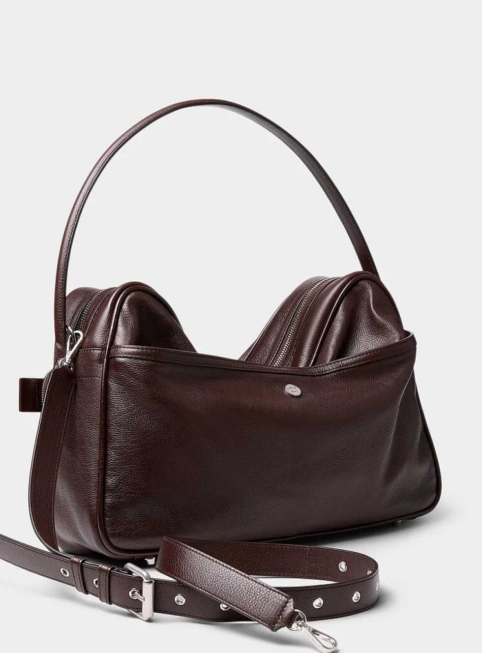 Camero leather messenger bag