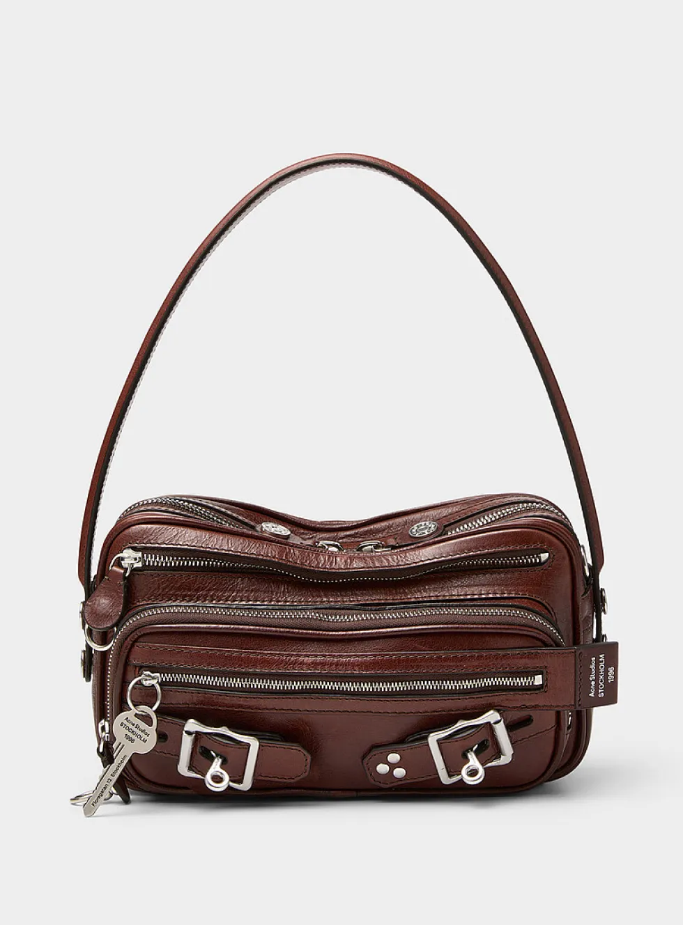 Camero leather-strap handbag
