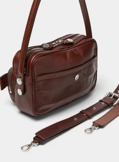 Camero leather-strap handbag
