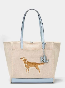 Cameryn embroidered dog tote bag