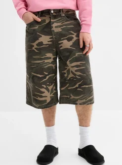 Camo darted-knee 16" jort