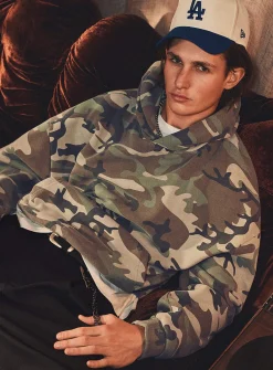Camo peachskin hoodie