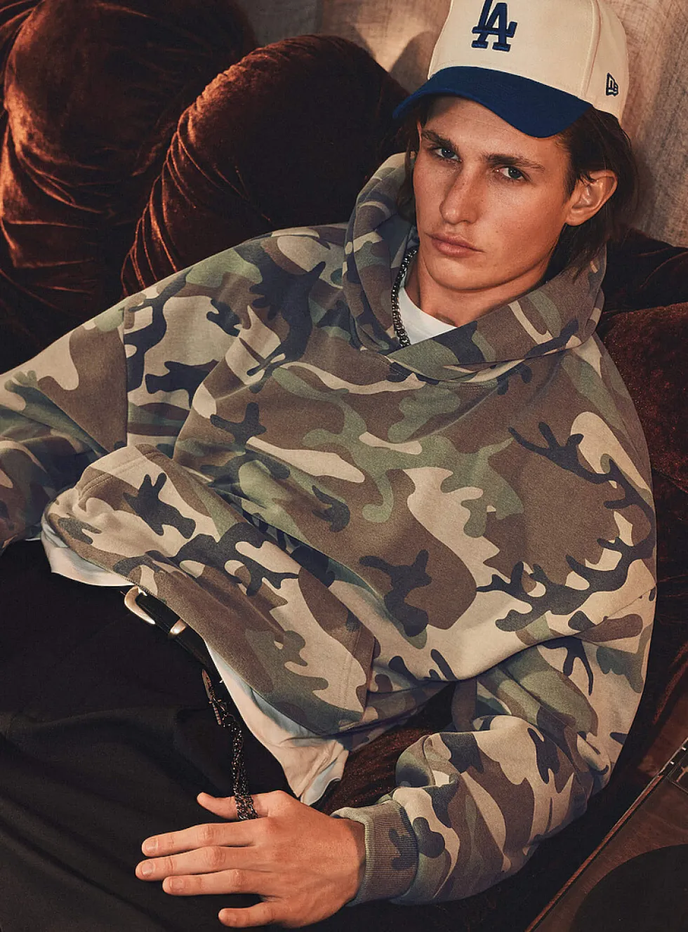 Camo peachskin hoodie