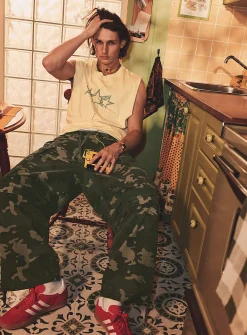 Camo ripstop convertible cargo pant