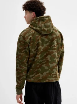 Camouflage print hoodie