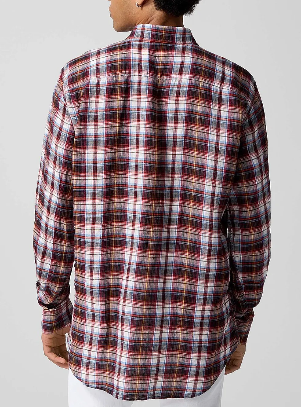 Canadian Vintage plaid pure linen shirt