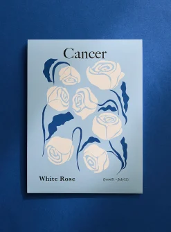 Cancer floral zodiac poster