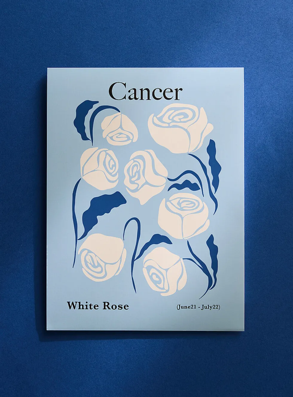 Cancer floral zodiac poster