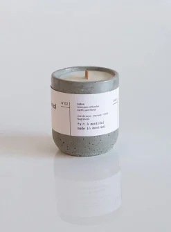 Candle in a reusable cement jar
