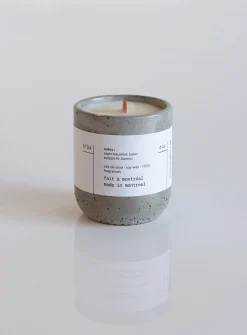 Candle in a reusable cement jar