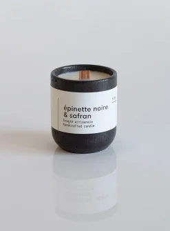 Candle in a reusable cement jar