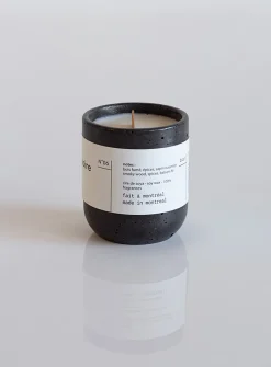 Candle in a reusable cement jar
