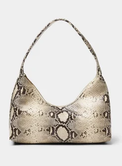 Candy snake leather shoulder bag