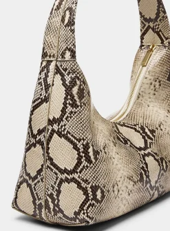 Candy snake leather shoulder bag
