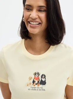 Canine drawing pure organic cotton T-shirt