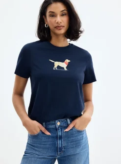 Canine drawing pure organic cotton T-shirt