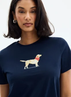 Canine drawing pure organic cotton T-shirt