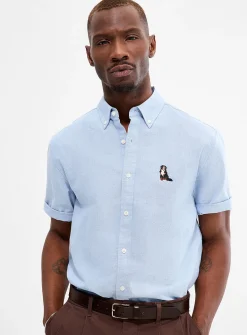 Canine embroidery Oxford shirt