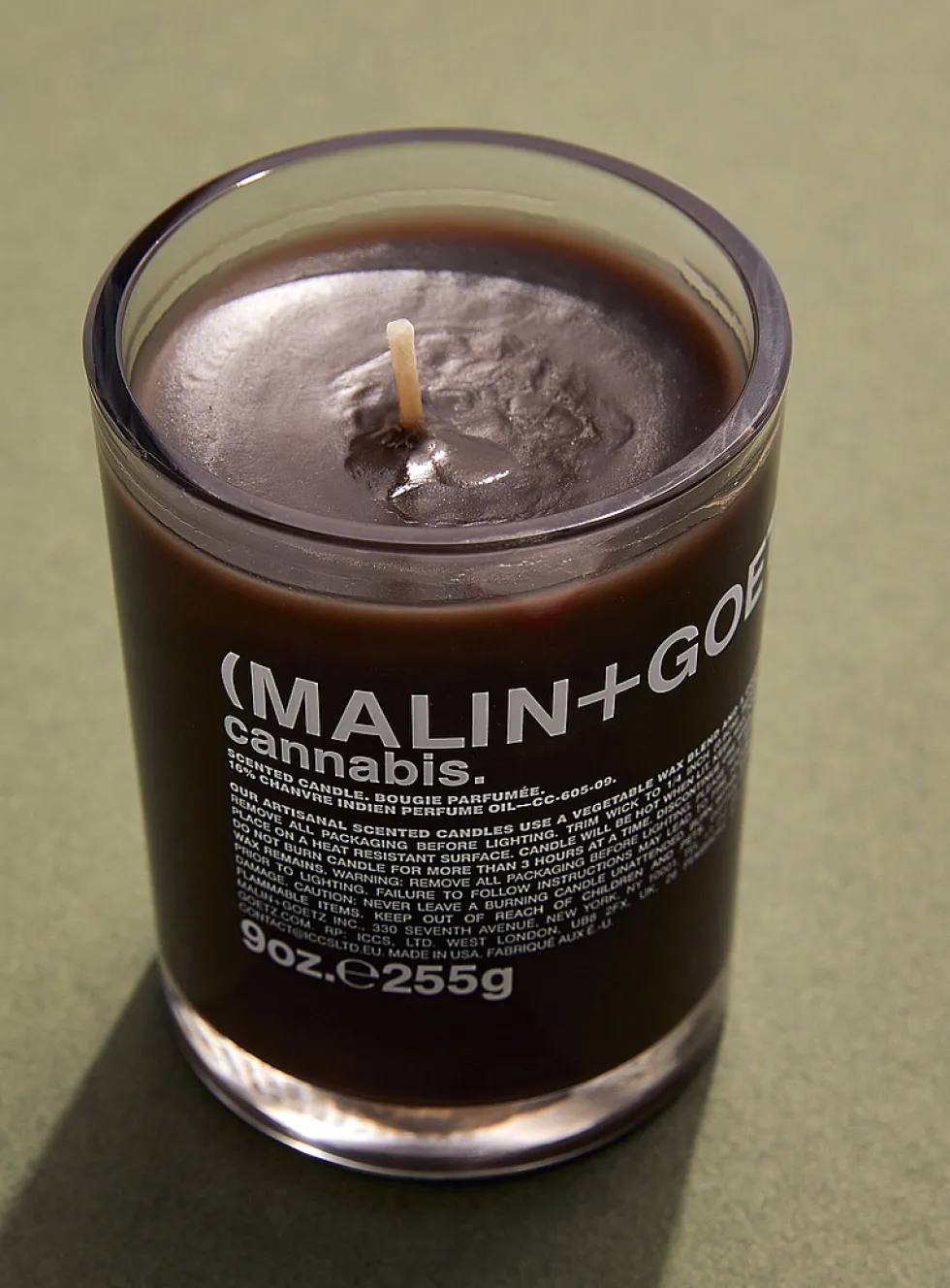 Cannabis scented candle