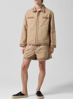 Canteen contrast piping structured short