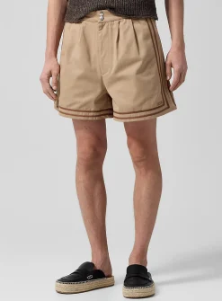 Canteen contrast piping structured short