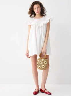 Cap-sleeve babydoll dress