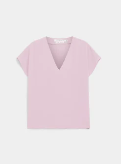 Cap-sleeve flowy blouse