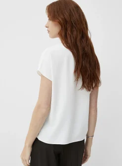 Cap-sleeve flowy blouse