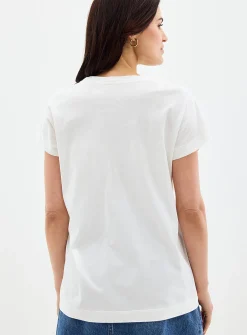 Cap-sleeve palm tree T-shirt