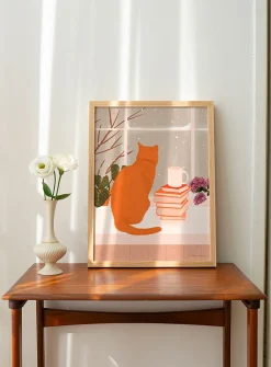 Caramel cat art print