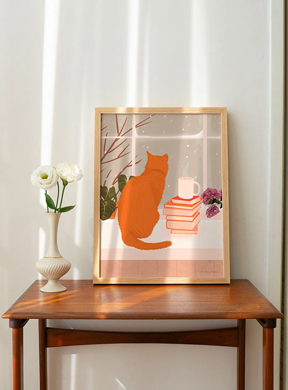 Caramel cat art print