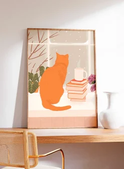 Caramel cat art print