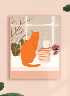 Caramel cat art print