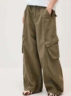 Cargo barrel-leg pant