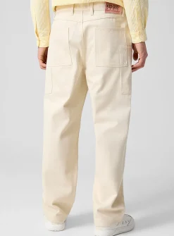 Cargo pockets cream-coloured jean