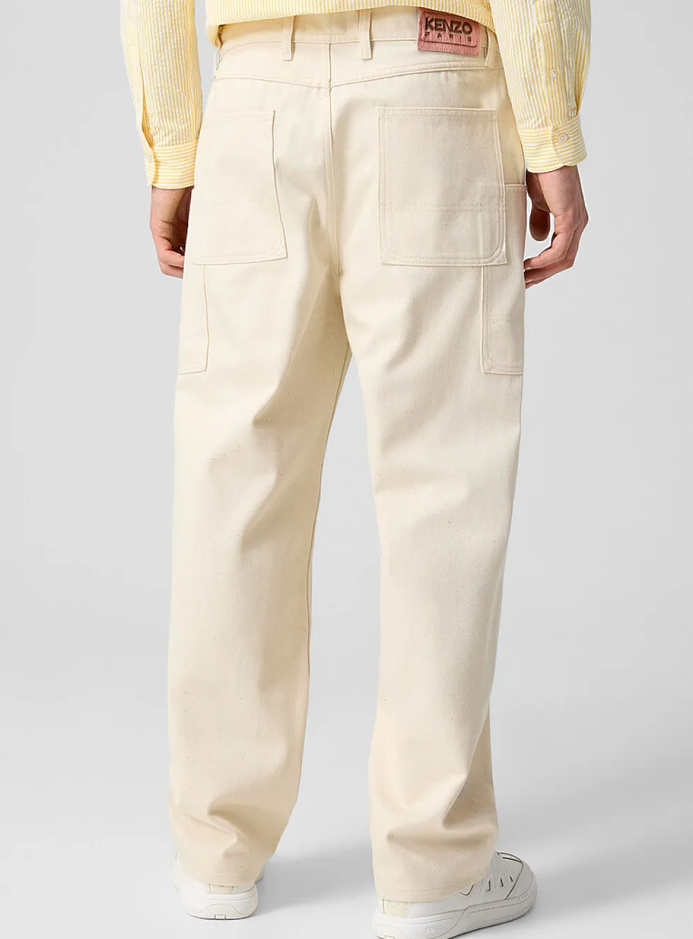 Cargo pockets cream-coloured jean