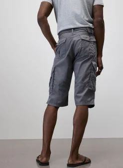Cargo-pocket belted Bermudas