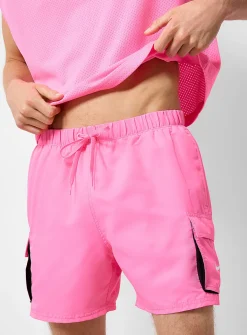 Cargo-pocket swim trunk
