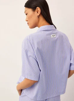 Caro pinstriped poplin boxy-fit shirt