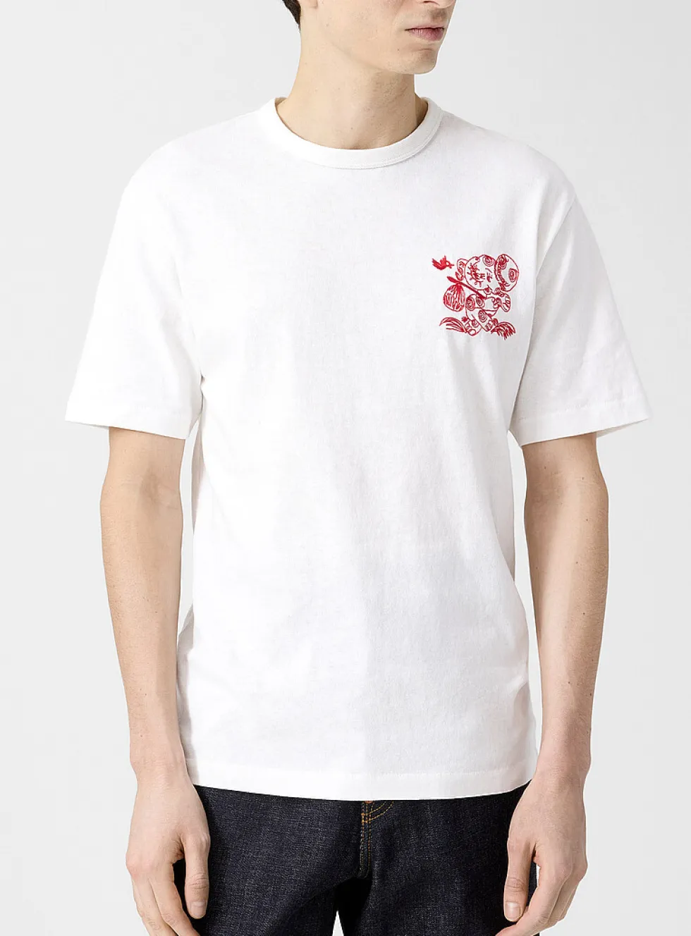 Cartoon animals embroidered T-shirt