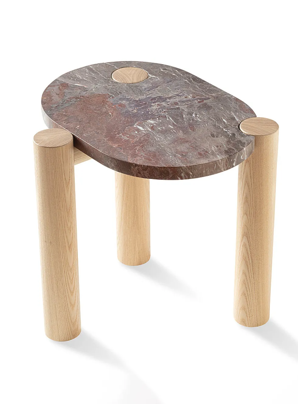Cascapedia oblong marble geo side table