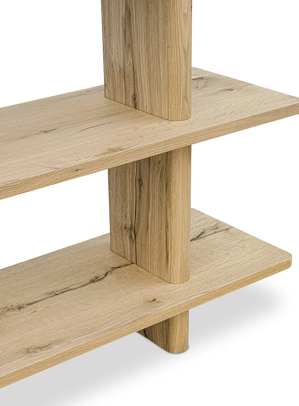 Casey large rustic oak bookcase