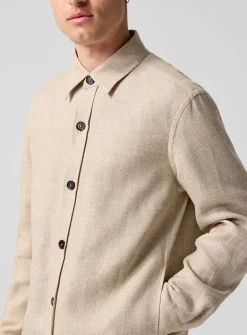 Cashmere and linen overshirt