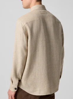 Cashmere and linen overshirt