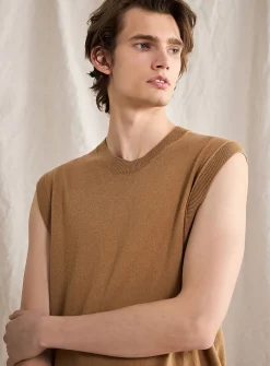 Cashmere-blend knit tank