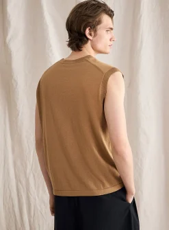 Cashmere-blend knit tank
