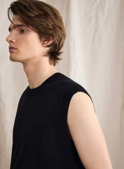 Cashmere-blend knit tank