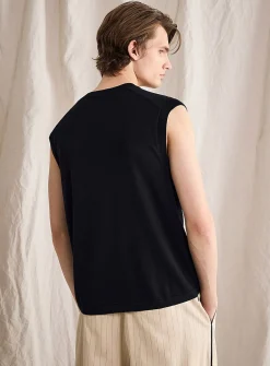 Cashmere-blend knit tank