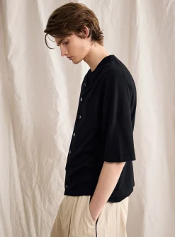 Cashmere-blend short-sleeve cardigan