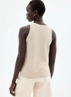 Casual linen-blend sweater vest